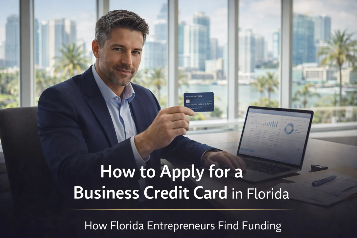 Florida business owner applying for a business credit card online