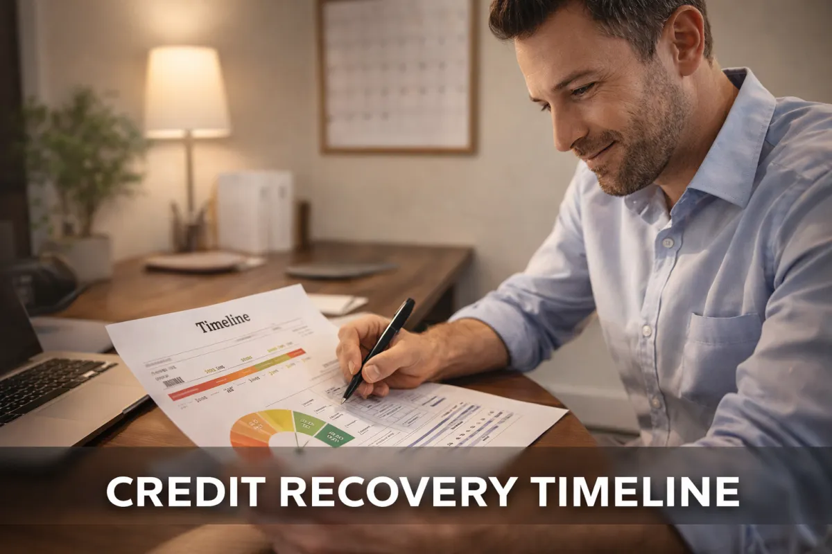 Florida resident reviewing credit recovery timeline after debt settlement