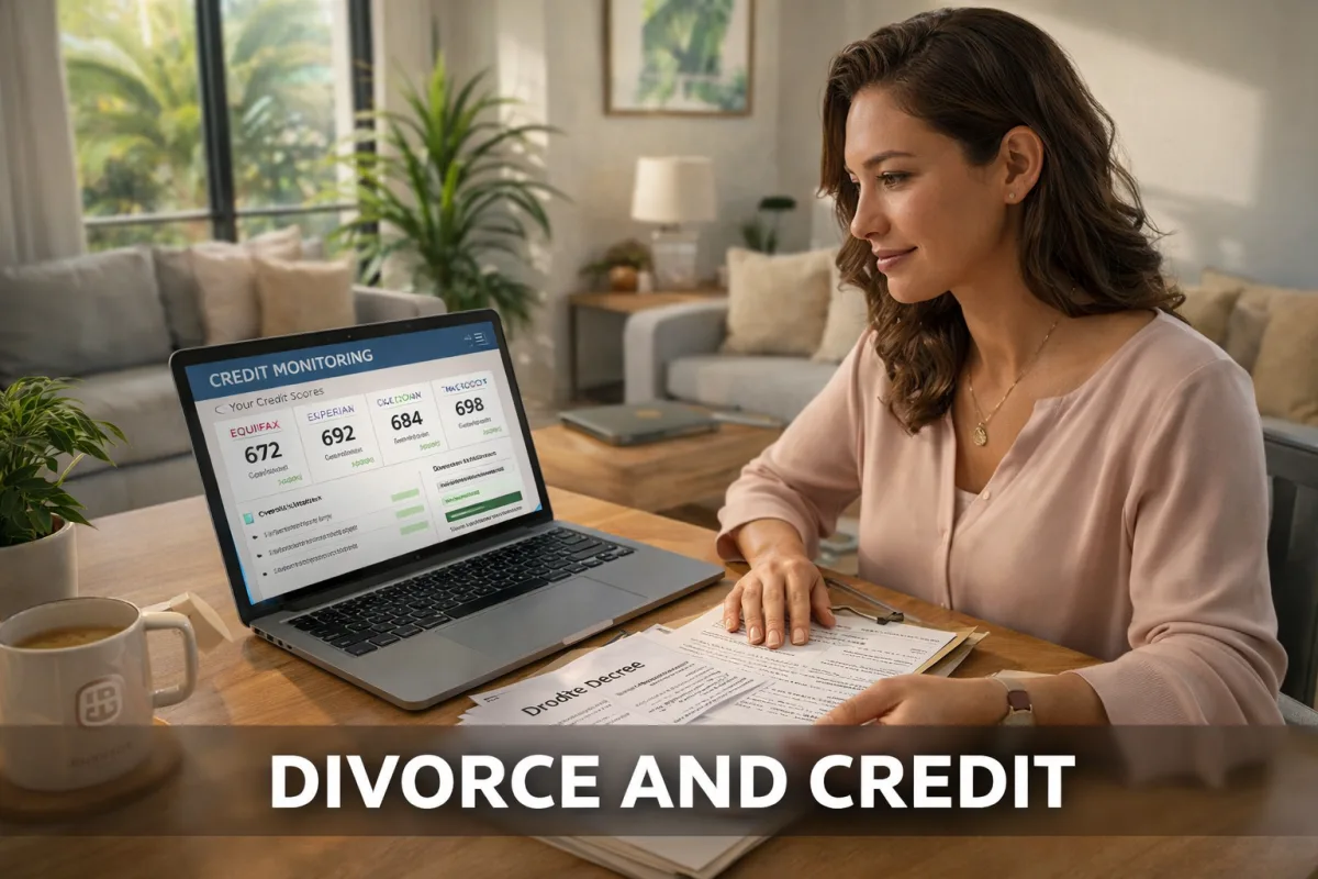 Florida resident reviewing credit report after divorce