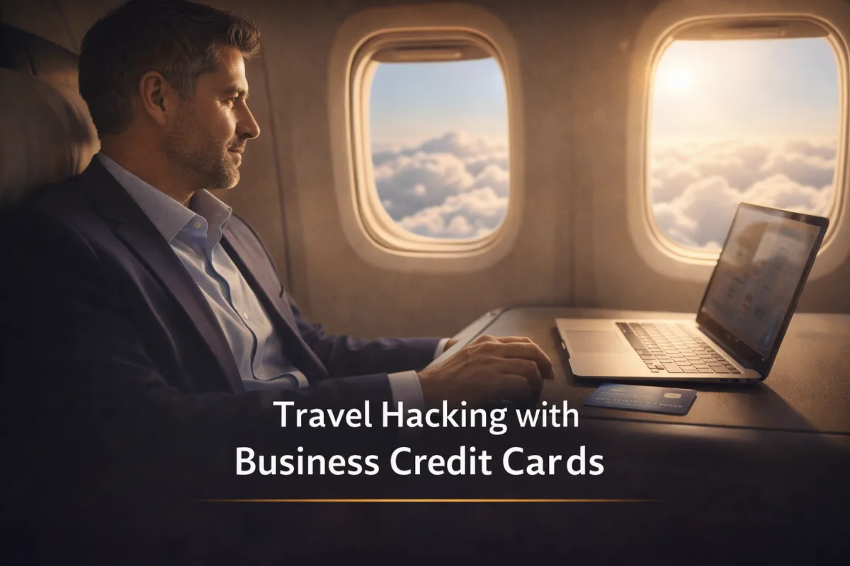 Entrepreneur using business credit card rewards for free business travel